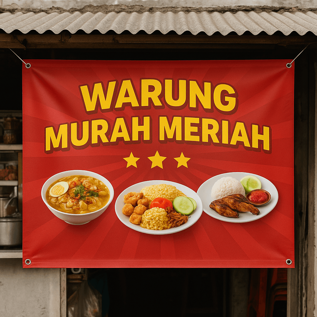 Cetak banner flexi 280 gsm Surabaya murah cepat full color tajam